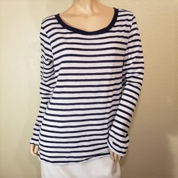 Splendid Tops - Splendid 2XL Navy & White Striped Top